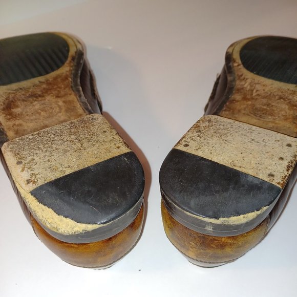 HS Trask Vintage Men's Loafers Buckle & Kilts Chestnut Brown/Dark Tan size:10.5M - Picture 11 of 12